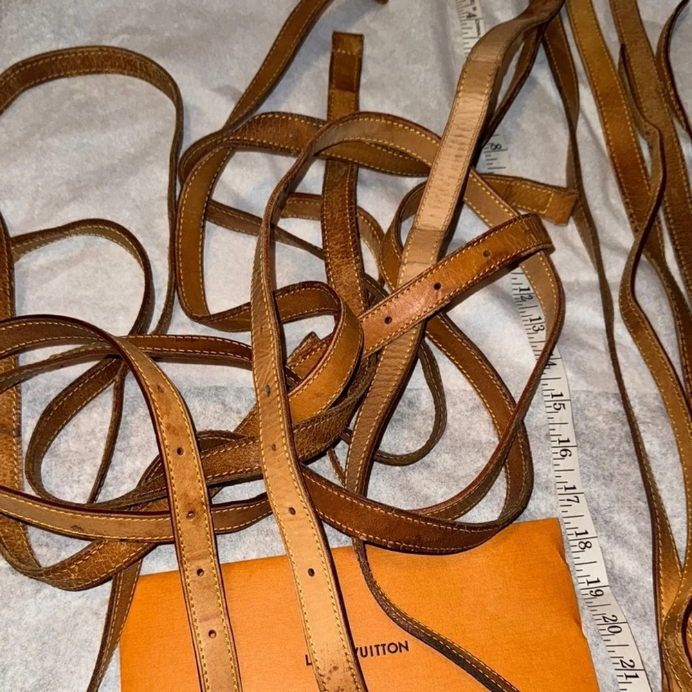 13 Louis Vuitton Tan Leather Strap SCRAPS sku-13​ - Picture 12 of 12